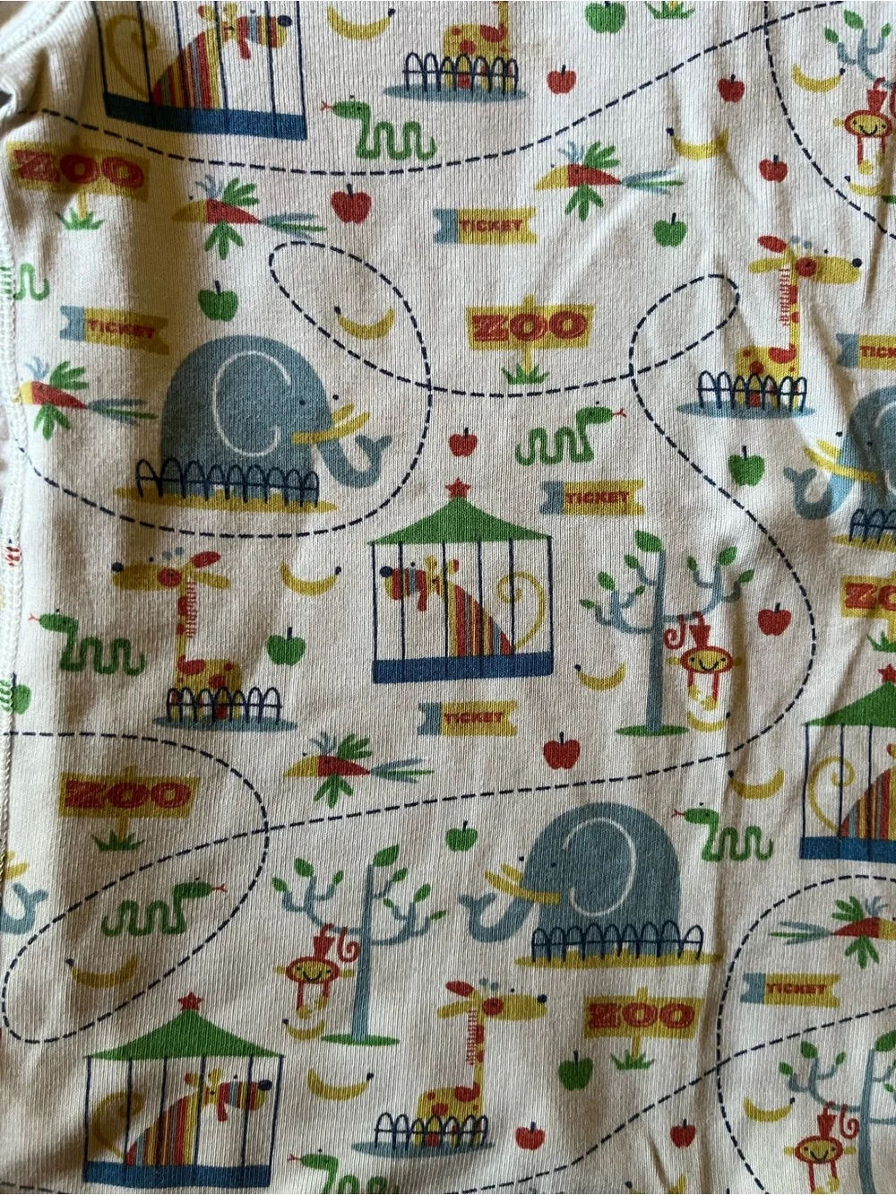 Hanna Andersson Zoo Pajamas - Top only Size 130cm